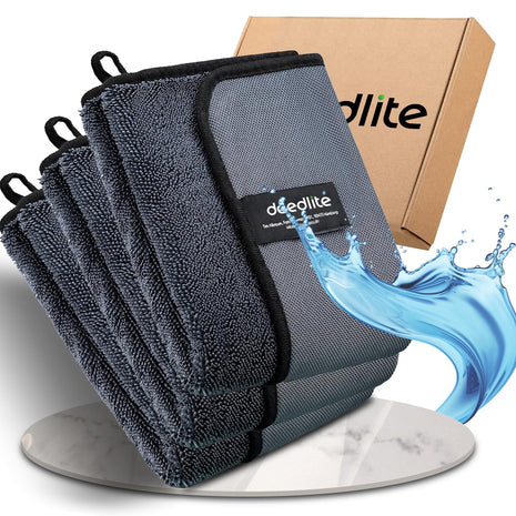 Deedlite Bath Wipes Shower Cleaning Cloths, Premium Car Drying Towel | Ultra Absorbent Twisted-Loop Design| Microfiber Towel for Car, Shower Cabin, Household
