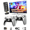 Retro Gaming Console, 20,000+ Retro Game Stick, 23 Emulators, 4K HD TV Game Stick, Built-in Classic Video Games, Plug & Play Game Console for TV with 2 Wireless Controllers