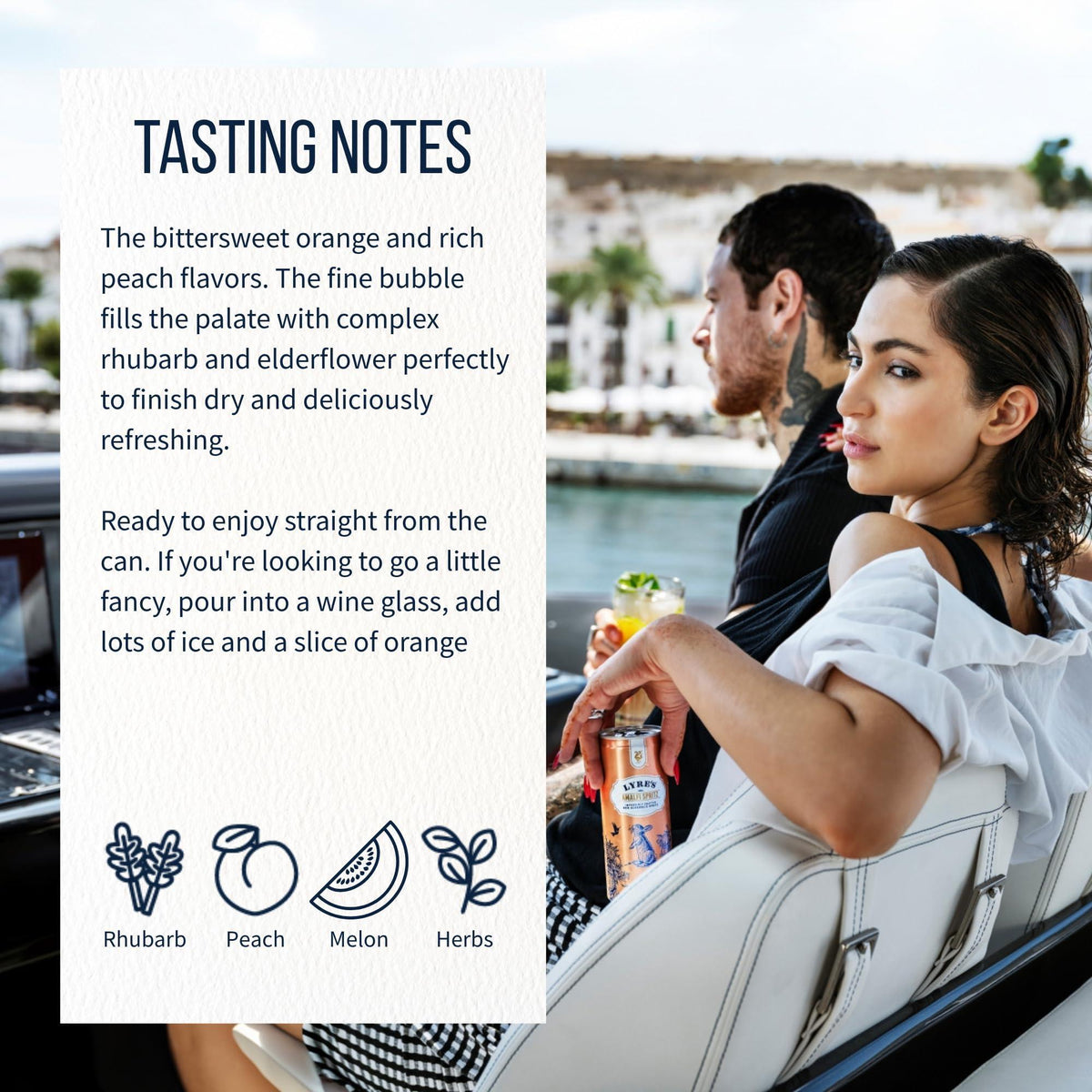 Lyre’s Amalfi Spritz 4-Pack, Ready to Drink Non-Alcoholic Sparkling Mocktail, Award-Winning Zero Proof Italian Aperitif and Non Alcoholic Prosecco, 70 Calories per Can (8.45 Fl Oz x 4)
