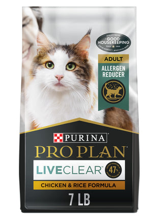 Purina Pro Plan Allergen Reducing, High Protein Cat Food, LIVECLEAR Chicken and Rice Formula