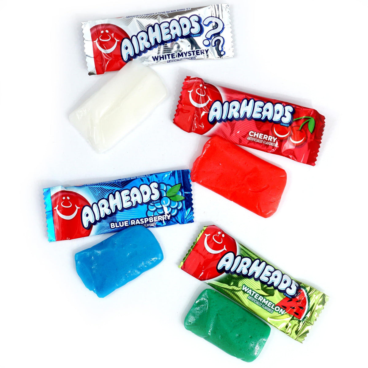 Airheads Candy Mini Bars, Assorted Flavors, 2 Pounds (Approx. 70 Pieces) Airheads Bulk Bag, Individually Wrapped Candy, Mini Airheads