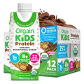 Orgain Organic Kids Protein Nutritional Shake, Chocolate   8g of Protein, 22 Vitamins & Minerals, Fruits & Vegetables, Gluten Free, Soy Free, Non GMO, 8.25 Fl Oz (Pack of 12)