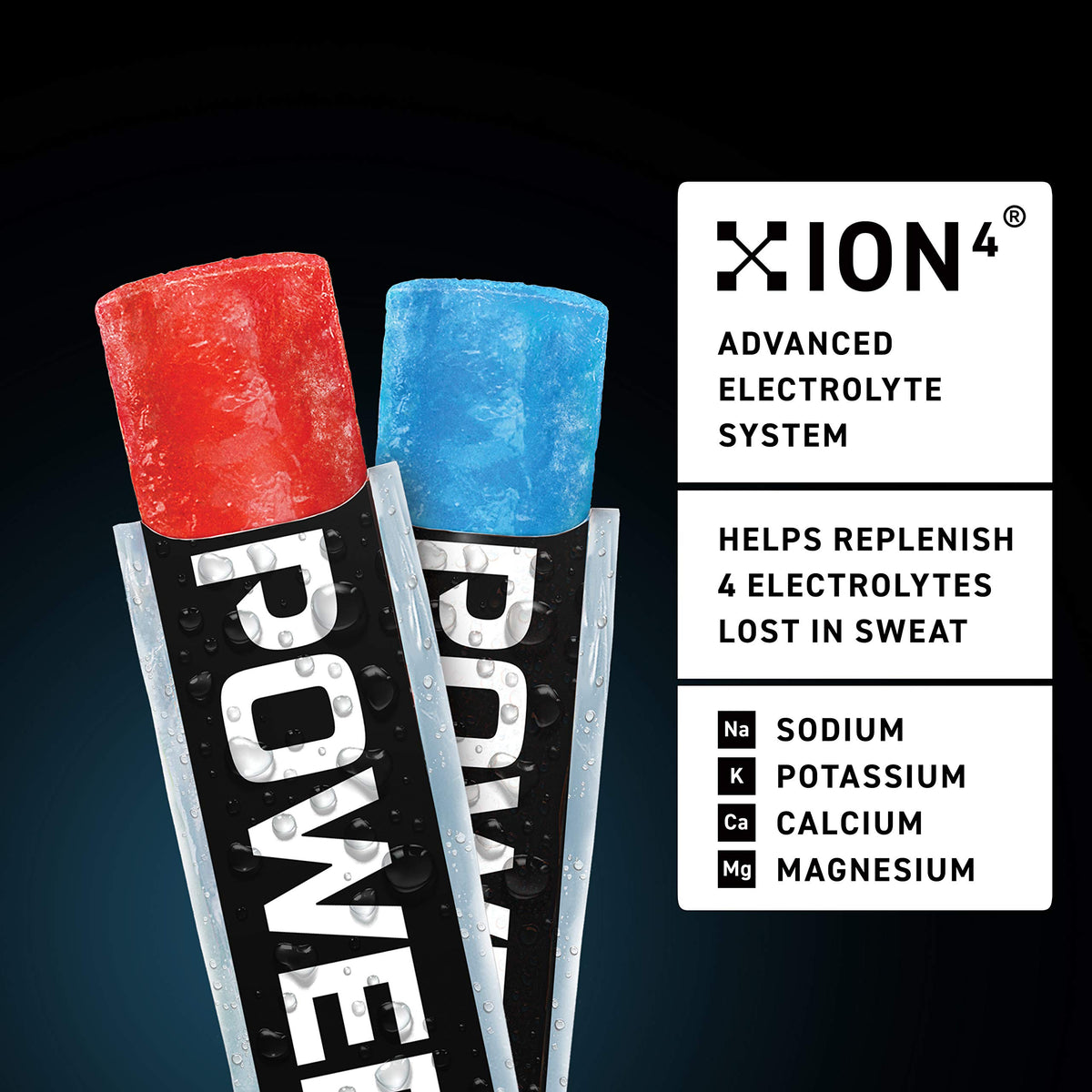 POWERADE Sports Freezer Bars 2 oz, Refreshing Ice Pops with Electrolytes B Vitamins – Naturally Flavored with other Natural Flavors, Mountain Berry Blast and Fruit Punch, 96 Total Freezer Bars