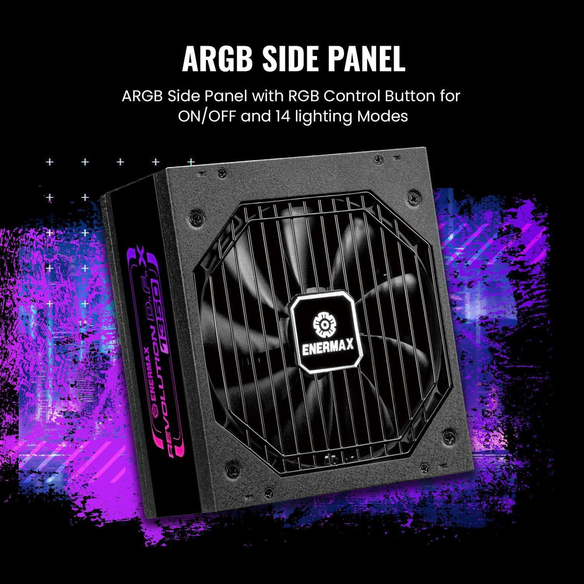 ENERMAX Revolution D.F. X 1350W ARGB, 80 Plus Gold Full Modular Power Supply, ATX 3.0 & PCIe 5 Ready, 600W 12VHPWR Connectors, 100% Japanese Capacitors - ECO Mode - 10 Year Warranty