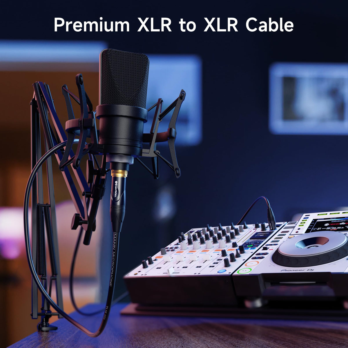 Cable Matters 2-Pack Premium XLR to XLR Cables - 6ft, Male to Female Microphone Cable, Oxygen-Free Copper (OFC) Mic Cord, Black