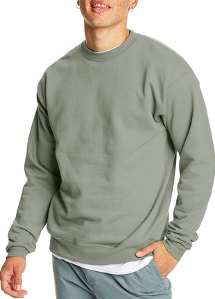 Hanes Mens Ecosmart Fleece Sweatshirt, Cotton-blend Pullover, Crewneck For Men, 1 Or 2 Pack, Stonewashed Green - 1 Pack, Large US