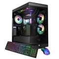 iBUYPOWER Y40 PRO Black Gaming PC Desktop Computer AMD Ryzen 9 7900X CPU, NVIDIA GeForce RTX 5070Ti 16GB GPU, 32GB DDR5 RGB 5200MHz RAM, 2TB NVMe SSD, Windows 11 Home, Keyboard, Mouse - Y40BA9N57T01