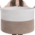 INDRESSME XXXLarge Cotton Rope Basket 21.7