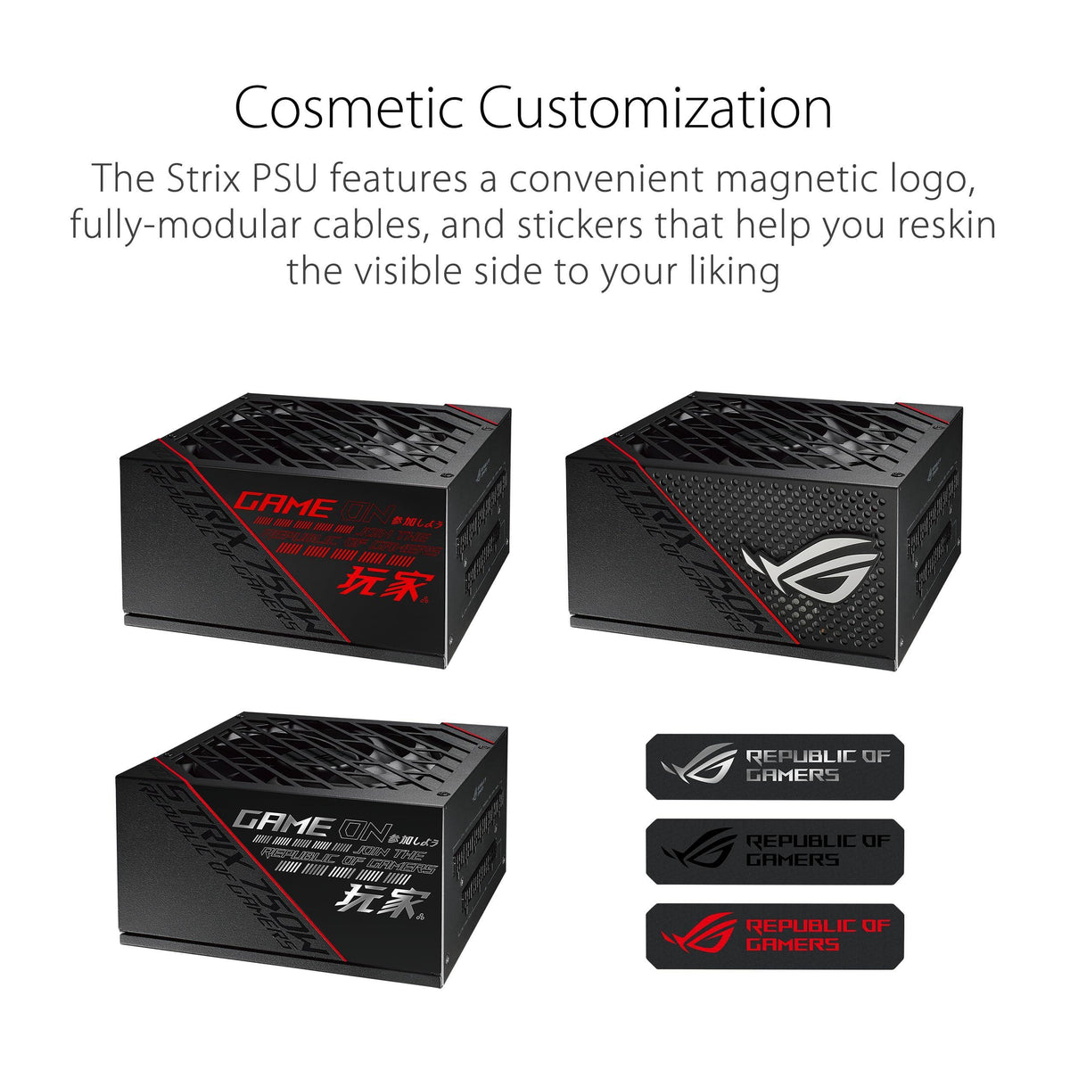 ASUS ROG Strix 750 Fully Modular 80 Plus Gold 750W ATX Power Supply with 0dB Axial Tech Fan and 10 Year Warranty