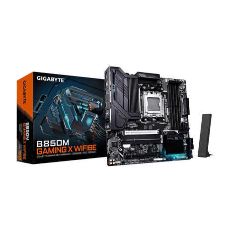 GIGABYTE B850M Gaming X WIFI6E AMD AM5 mATX Motherboard, Support AMD Ryzen 9000/8000/7000 Series, DDR5, 10+2+2 Power Phase, 2X M.2, PCIe 5.0, USB-C, WIFI6E, 2.5GbE LAN, EZ-Latch, 5-Year Warranty