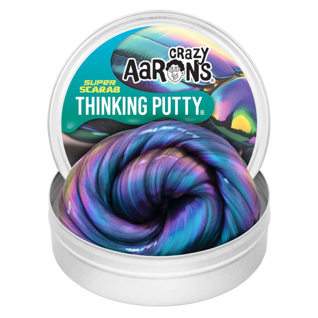 Crazy Aaron's Thinking Putty - Super Scarab - Multi-Color Sensory Putty for Kids and Grown ups in a 4" Tin - Creative and Endless Fun, Stress Relief Therapy Toys, Never Dries Out - Made in USA