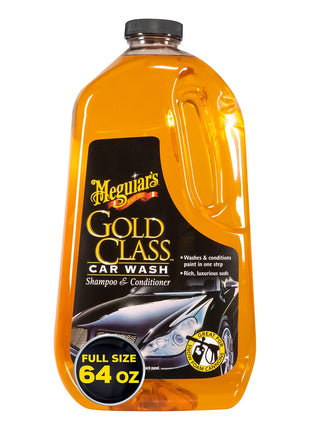 Meguiar's Gold Class Car Wash – Premium Foaming Auto Wash Soap, High Gloss Finish, Safe for Clear Coats, Deep Cleans without Removing Waxes, Car Detailing Supplies for Cars, Trucks & SUVs – 64 Oz