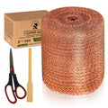 Raytrends Copper Mesh Rodent Control Kit, 5 Inch x 35ft Rustproof Copper Wool Blend, DIY Hole Filler, Complete with Precision Scissors and Packing Tool for Mice & Rodent Defense
