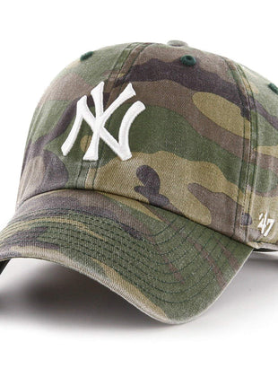 '47 New York Yankees Clean Up Hat Cap Army Camo/White