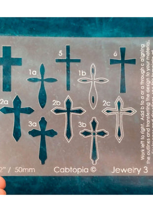 Jewelry Design Template Stencil Jewelry #3 Crosses