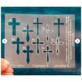 Cabtopia - Jewelry Design Template Stencil Jewelry #3 Crosses