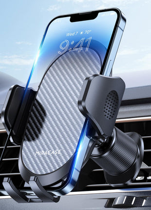 miracase Phone Holders for Your Car with Metal Hook Clip, Air Vent Cell Phone Stand Car Mount, Universal Automobile Cradle Fit for iPhone Android and All Smartphones, Dark Black