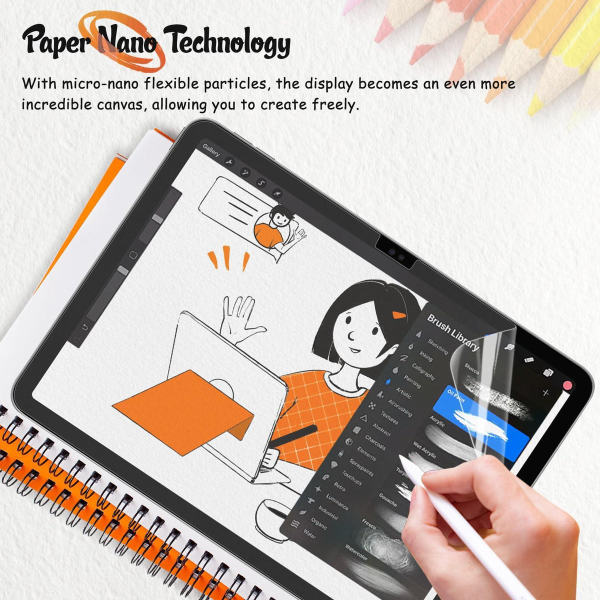 KCT 2 Pack Paperfeel Screen Protector Compatible with iPad A16 11th Generation 2025 11 inch/iPad 10th Generation 2022 10.9 inch, Write as Real Paper, Anti Glare, High Sensitivity