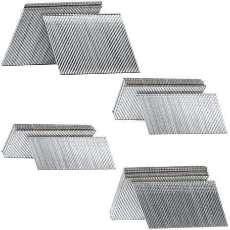 16 Gauge Angled Finish Nails, 20-Degree, 2000-Pack (2-1/2 inch, 2 inch, 1-1/2 inch, 1-1/4 inch 500 Per Sizes), Galvanized Assorted Size Project Pack, for Pneumatic, Electric Angled Finish Nailer