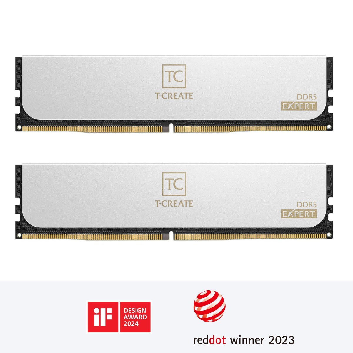 TEAMGROUP T-Create Expert Overclocking 10L DDR5 48GB Kit (2 x 24GB) 7200MHz (PC5-57600) CL34 M-DIE Desktop Memory Module Ram White - CTCWD548G7200HC34ADC01