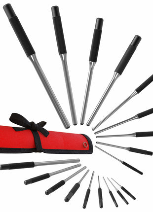 Roll Pin Punch Set 9pc - Great Nail Punch for Gun Tool Kit Building, Watch Repair Kit and Removing Firing Pin with Tool Pouch