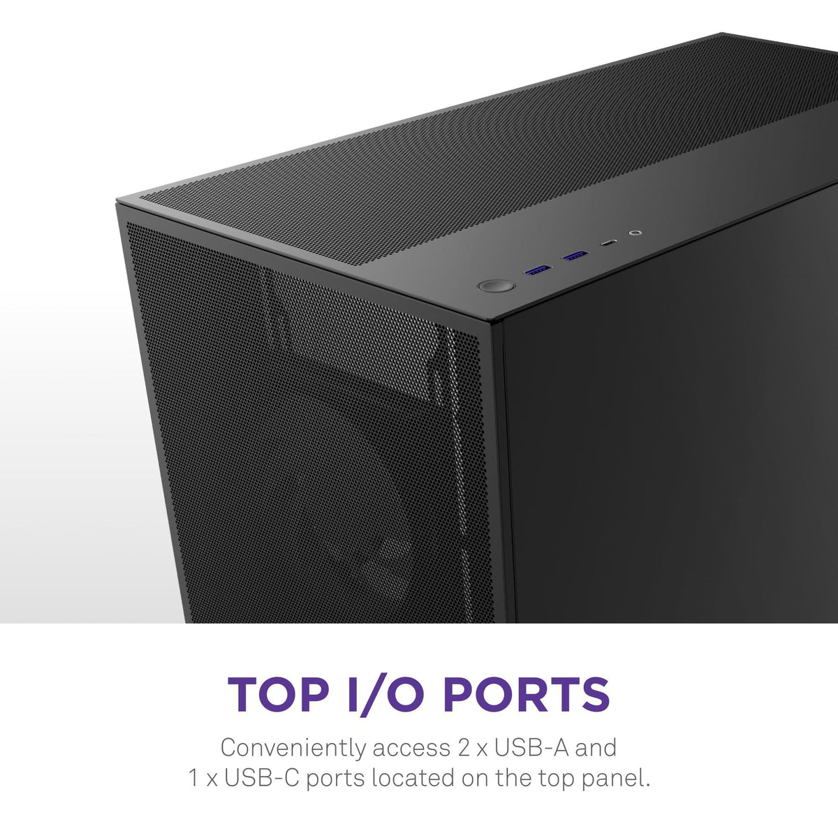 NZXT H7 Flow 2024 - Mid-Tower ATX Airflow Case - Includes Pre-Installed 3 x 120mm Fans - Supports Bottom Fans for Dedicated GPU Cooling - Cable Management - Black