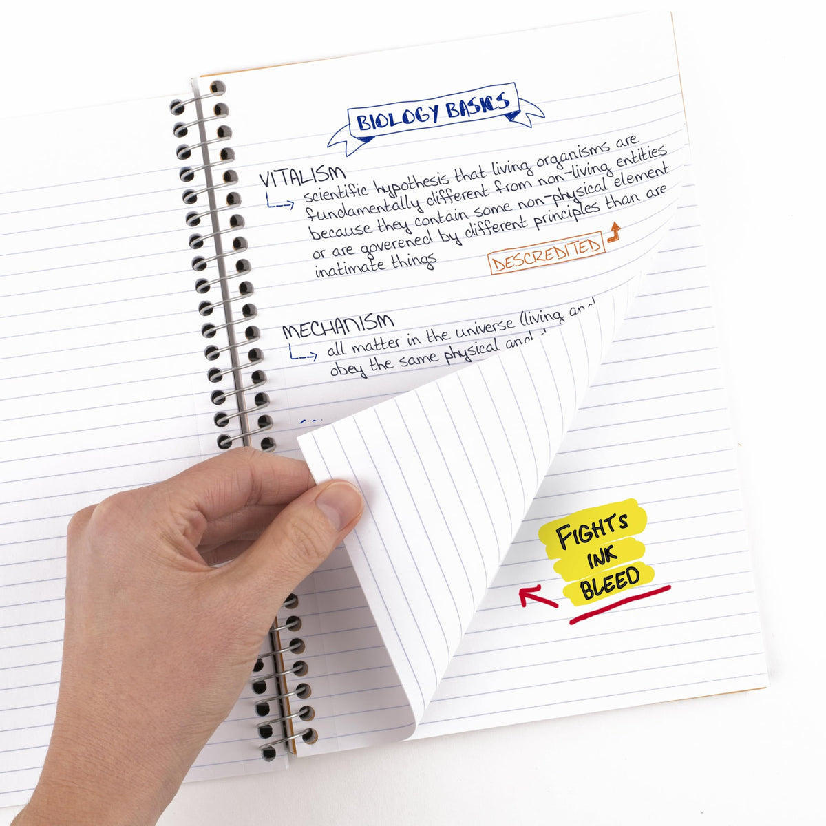 Five Star Spiral Notebook, 2 Subject, College Ruled Paper, 6" x 9-1/2", 80 Sheets, Fights Ink Bleed, Water Resistant Cover, Tidewater Blue (840029CG1-ECM)