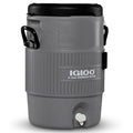 Igloo 5 Gallon Portable Sports Cooler Water Beverage Dispenser with Flat Seat Lid, Insulated Beverage Dispenser, Grey/Black