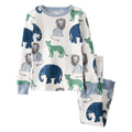 little planet by carter's Baby 2-Piece Pajamas Made with Organic Cotton, Blue Safari Animals, 3T