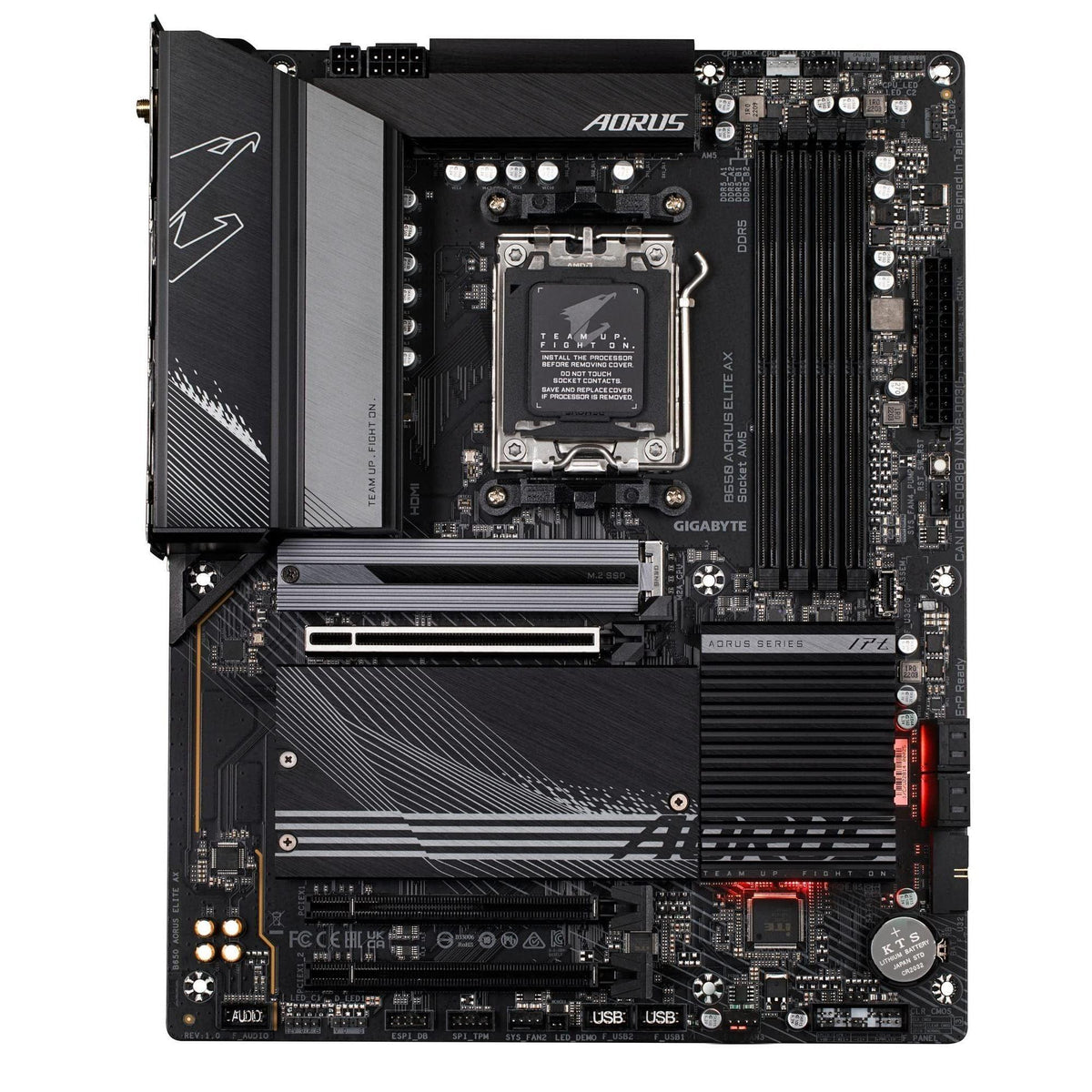 GIGABYTE B650 AORUS Elite AX AMD B650 ATX Motherboard with DDR5, PCIe 5.0, WiFi 6E, 5-Year Warranty