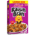 Kellogg’s Raisin Bran Breakfast Cereal, High Fiber, 28g Whole Grain, Large Size, 20.9 oz