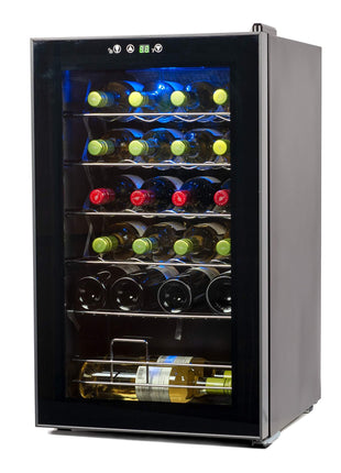 BLACK+DECKER BD61526 Wine Cellar, Black Cabinet with Gray Door Accent