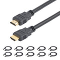 StarTech.com 6ft HDMI Cable - 10 Pack - 4K High Speed HDMI Cable with Ethernet - UHD 4K 30Hz Video - HDMI 1.4 Cable - Ultra HD HDMI Monitors, Projectors, TVs, Displays - Black HDMI Cord (HDMM610PK)