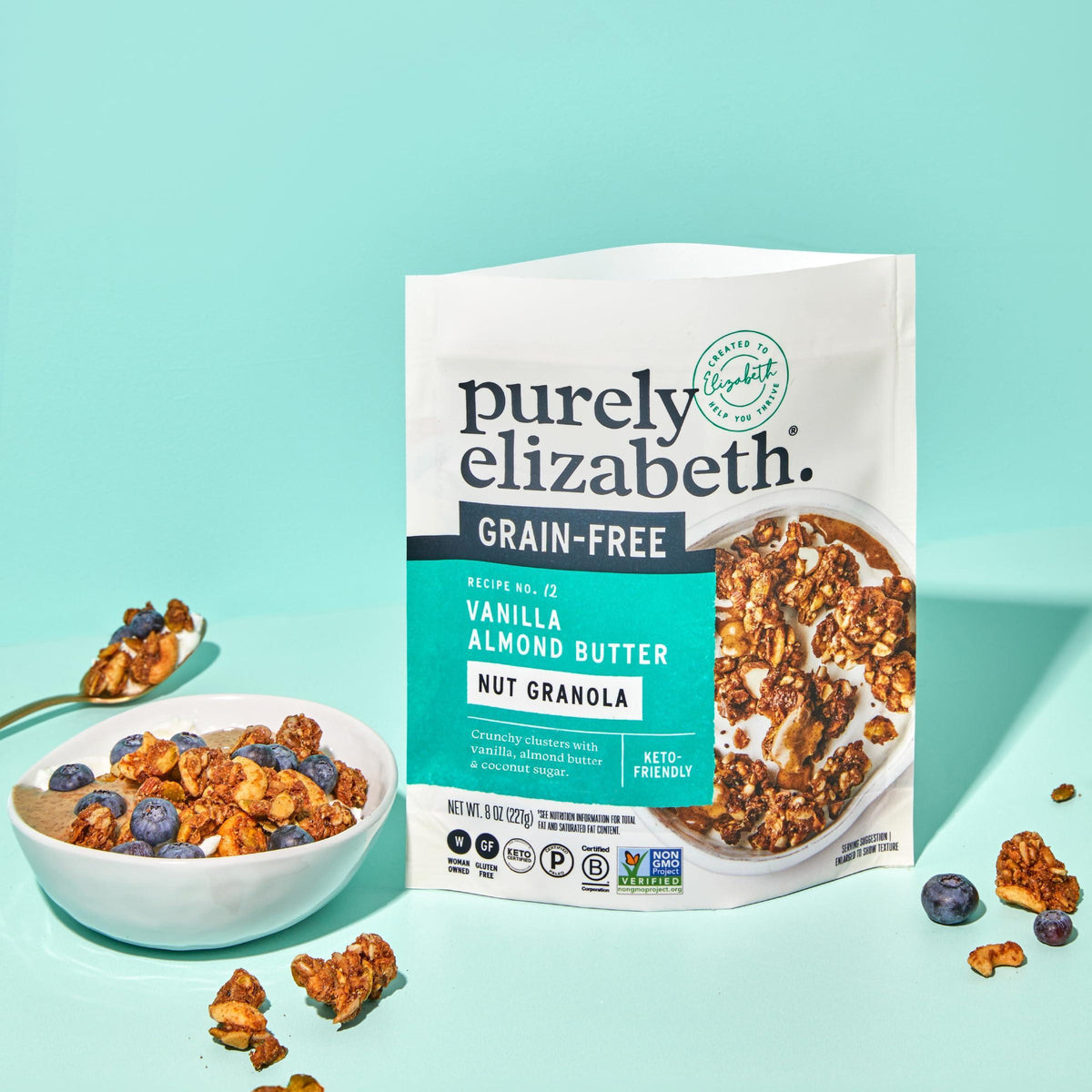 Purley Elizabeth Keto Granola Best Sellers Variety Pack, Made with Nuts and Seeds, Grain-Free, Gluten-Free, Non-GMO (3ct, 8oz Bags)