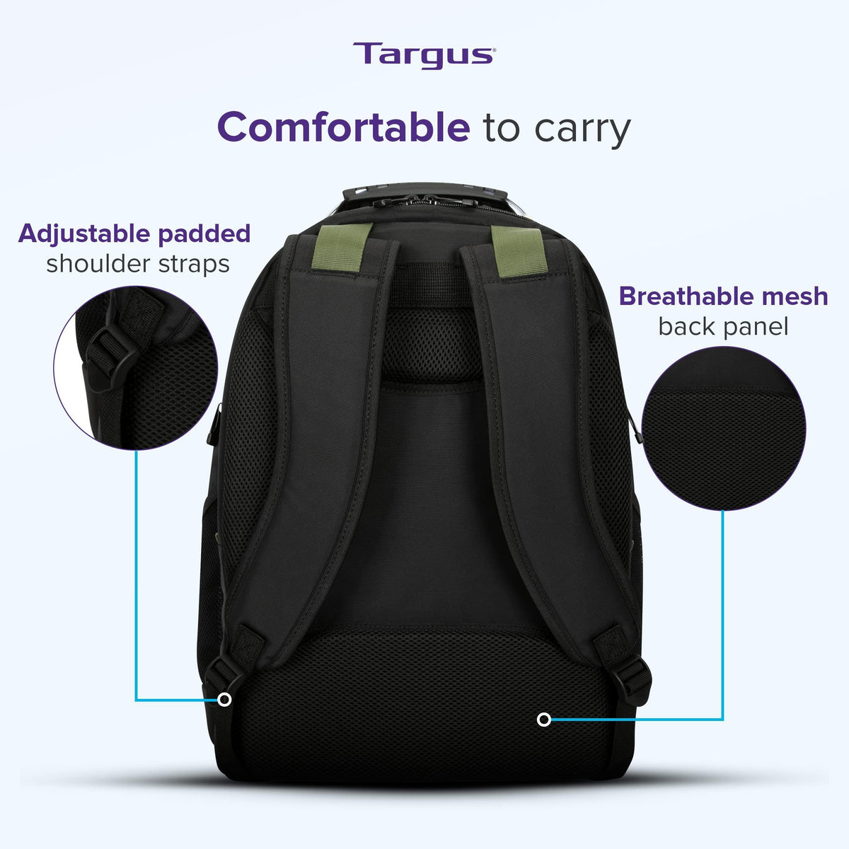 Targus Drifter Essentials Laptop Backpack, Travel Backpack for Laptops up to 16" Backpack for Men & Women, College Back Pack Bookbag or Work Backpack, School Bag Travel Backpack Black(TBB63805GL)