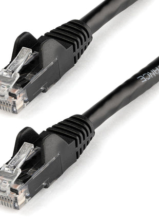 StarTech 15ft CAT6 Ethernet Cable - Black CAT 6 Gigabit Ethernet Wire -250Mhz 100W PoE RJ45 UTP Network Patch Cord Snagless with Strain Relief (N6PATCH15BK)