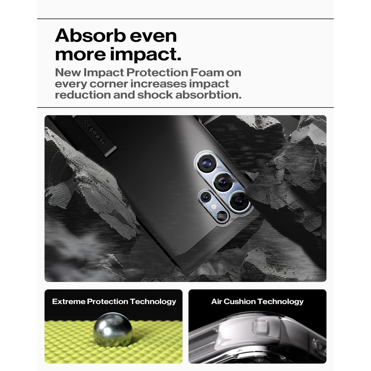 Spigen Tough Armor (Ai) MagFit Designed for Galaxy S25 Ultra Case [Kickstand] [Fast Wireless Charging] (2025) - Black