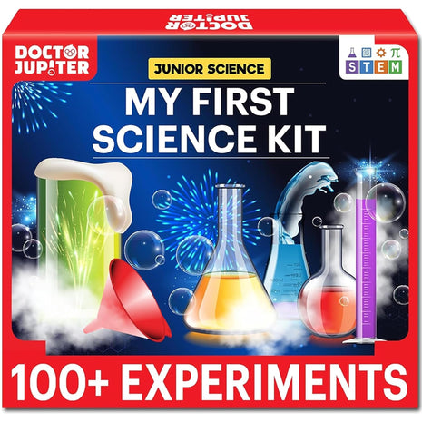 Doctor Jupiter My First Science Experiments Kit for Kids Ages 4+ | Birthday Gift Ideas for Boys & Girls 4, 5, 6, 7, 8 Year Olds, Science Kits for Kids Ages 5-7, STEM Educational Toys