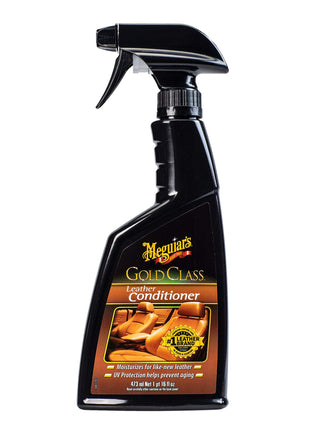 Meguiar's Gold Class Leather Conditioner Spray - Premium Car Leather Conditioner - Protect Your Car's Seats from Cracking, Fading and Drying Out - Keep It Looking and Feeling New, 16 Oz