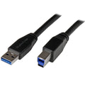 StarTech.com 5m 15 ft Active USB 3.0 (5Gbps) USB-A to USB-B Cable - M/M - USB A to B Cable - USB 3.2 Gen 1, TAA (USB3SAB5M)