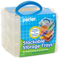 Perler Bead Large Organizer Stackable Storage Container Bead Trays, 3pc.