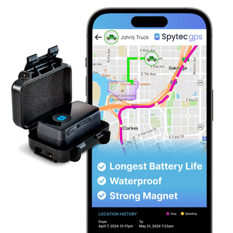 Spytec Atlas GPS Tracker for Vehicles & Kids (Subscription Required) | Up to 14-Day Battery Life | Waterproof Magnetic Case, Geofencing, Portable Real Time Mini GPS Car Tracker w/Lifetime Support