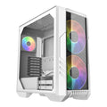 Cooler Master HAF 500 White High Airflow ATX Mid-Tower, Mesh Front Panel, Dual 200mm Customizable ARG Lighting Fans, Rotatable GPU Fan, USB 3.2 Gen 2 Type C and Tempered Glass (H500-WGNN-S00)
