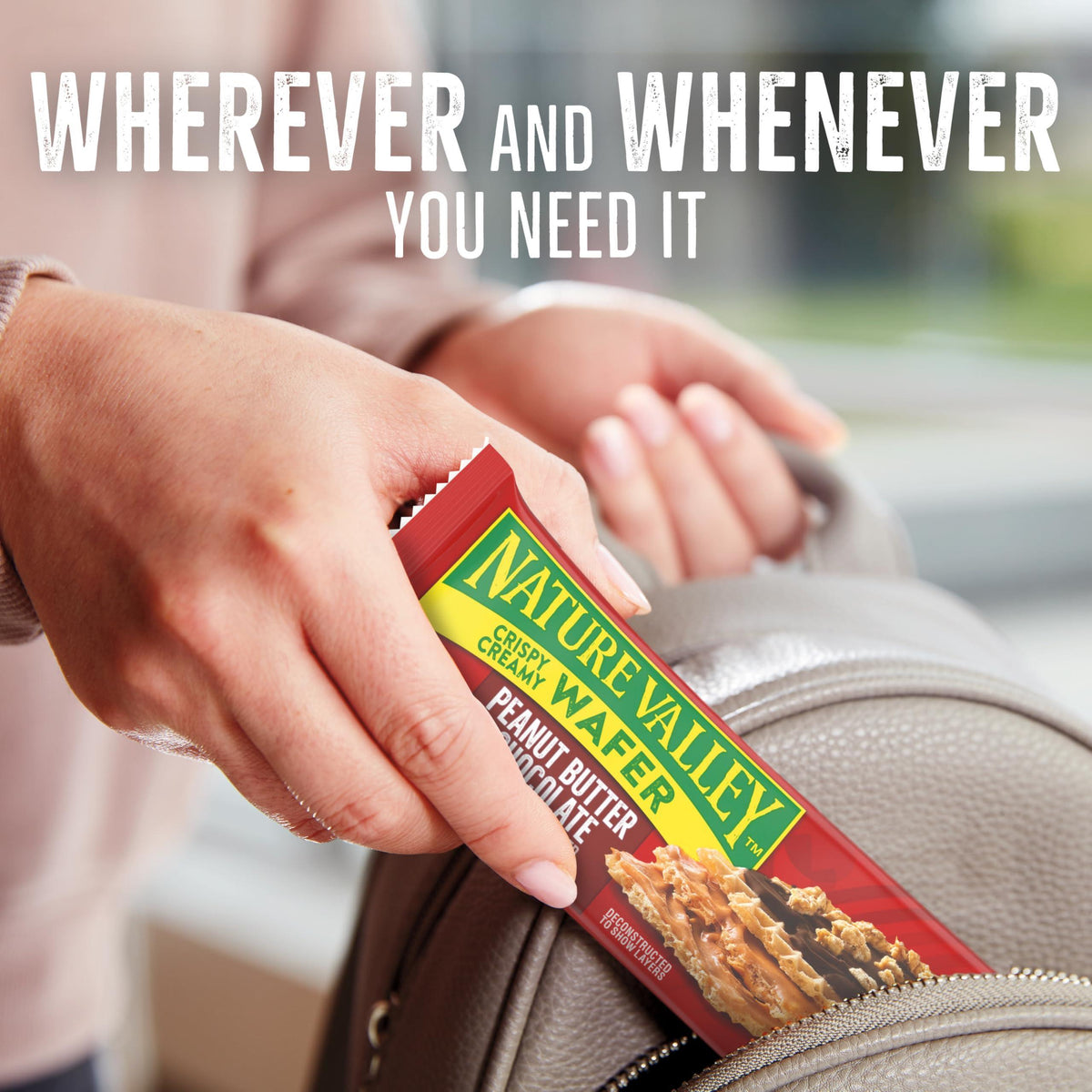 Nature Valley Wafer Bars, Peanut Butter Chocolate Flavored Snacks, 10 Bars, 13 OZ