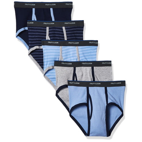 Fruit of the Loom Boys' Tag Free Cotton Briefs Underwear (Assorted Colors)