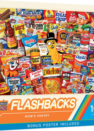 MasterPieces 1000 Piece Jigsaw Puzzle Mom's Pantry | Vintage Kitchen Art | Vintage kitchen 1000 piece puzzle for adults with random cut pieces, matte finish, poster, recycled board, & fun display art