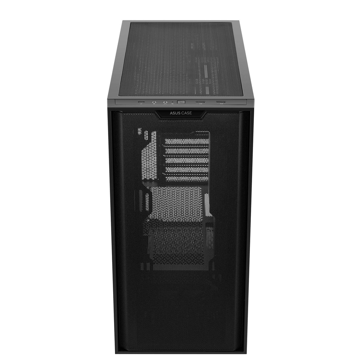 ASUS A21 Micro-ATX Case Black Edition Supports Graphics Cards up to 380mm, 360mm Coolers, & Standard ATX PSUs, Porous Front-Panel Mesh, Compatible with New BTF Hidden Connector Technology