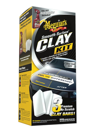 Meguiar's G191700 Smooth Surface Clay Kit, Safe and Easy Car Claying for Smooth as Glass Finish