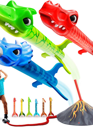 Ninja Blast Dinosaur Toy Rocket Launcher for Kids Toys for Kids 3-5 5-7 4-6 - Outdoor Toys for Kid Ages 4-8 - 3 4 Year Old Boy Birthday Gift - Gifts for Boys Age 3 4 5 6 Years Toy for Toddlers