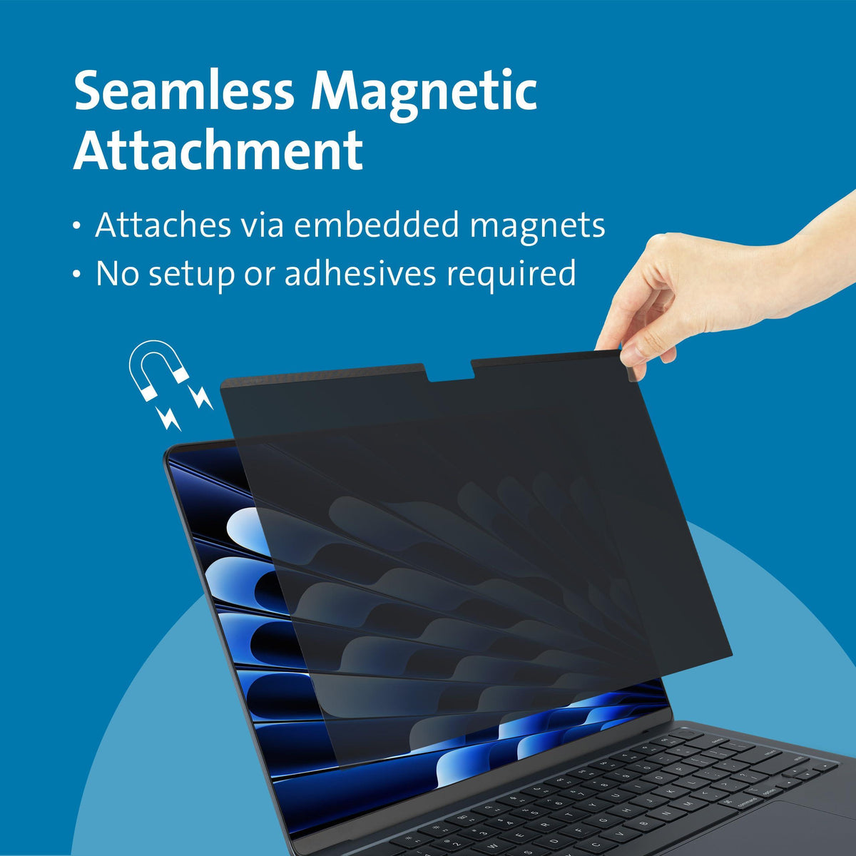 Kensington MagPro™ Elite Magnetic Privacy Screen for Apple MacBook Air 15" (M2/M3/M4, 2023 and newer)
